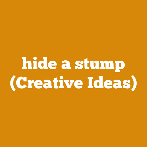 hide a stump (Creative Ideas)