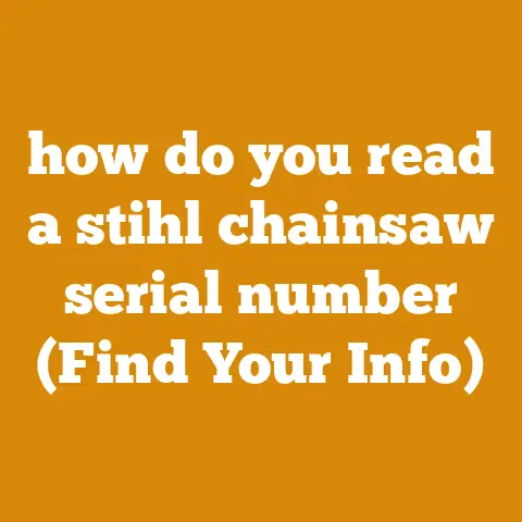 how do you read a stihl chainsaw serial number (Find Your Info)