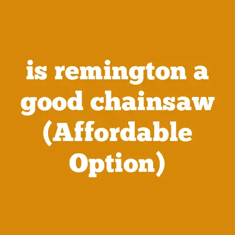is remington a good chainsaw (Affordable Option)