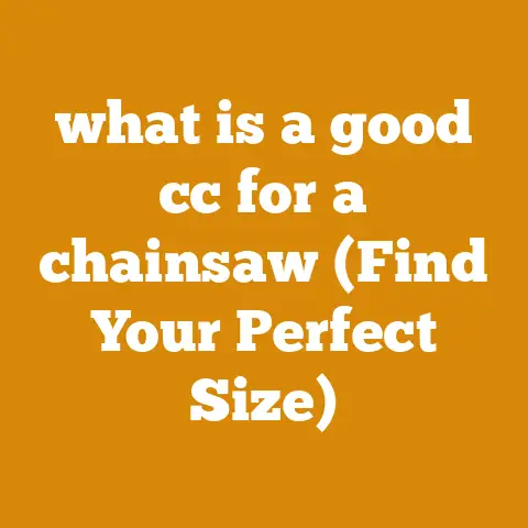 what is a good cc for a chainsaw (Find Your Perfect Size)