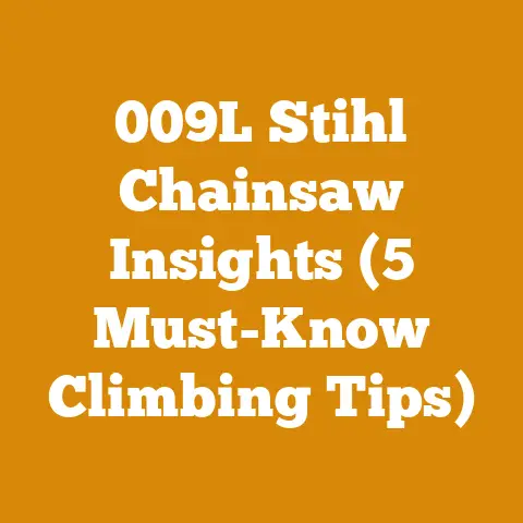 009L Stihl Chainsaw Insights (5 Must-Know Climbing Tips)
