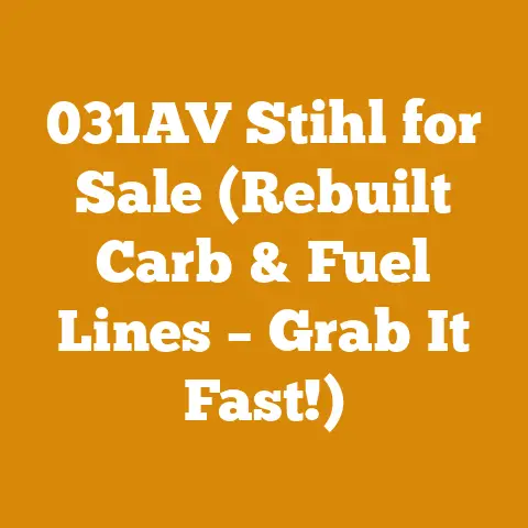 031AV Stihl for Sale (Rebuilt Carb & Fuel Lines – Grab It Fast!)