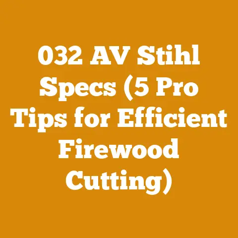 032 AV Stihl Specs (5 Pro Tips for Efficient Firewood Cutting)