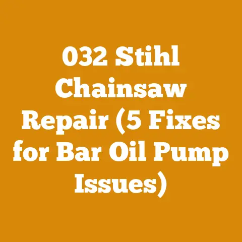 032 Stihl Chainsaw Repair (5 Fixes for Bar Oil Pump Issues)