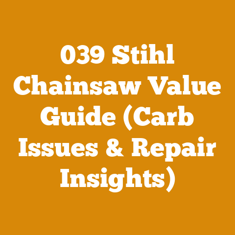 039 Stihl Chainsaw Value Guide (Carb Issues & Repair Insights)