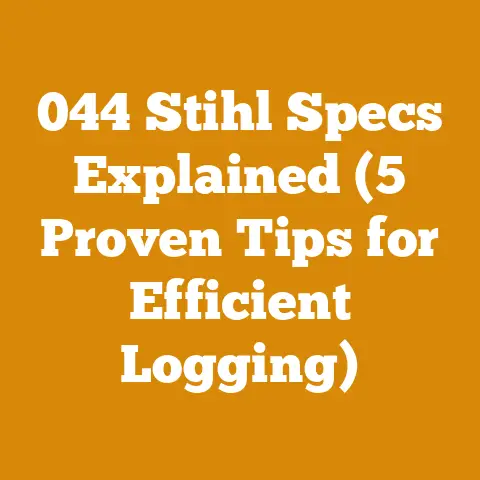 044 Stihl Specs Explained (5 Proven Tips for Efficient Logging)