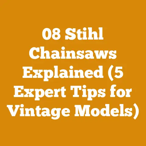 08 Stihl Chainsaws Explained (5 Expert Tips for Vintage Models)