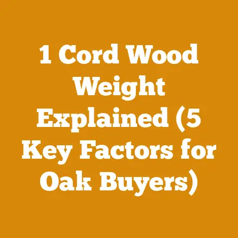 1 Cord Wood Weight Explained (5 Key Factors for Oak Buyers)