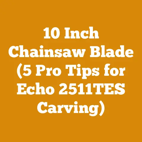 10 Inch Chainsaw Blade (5 Pro Tips for Echo 2511TES Carving)