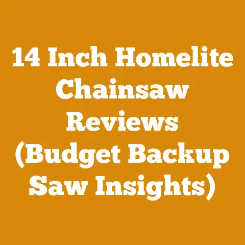 14 Inch Homelite Chainsaw Reviews (Budget Backup Saw Insights)