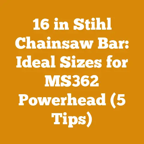 16 in Stihl Chainsaw Bar: Ideal Sizes for MS362 Powerhead (5 Tips)