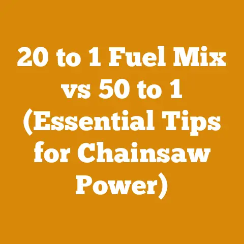 20 to 1 Fuel Mix vs 50 to 1 (Essential Tips for Chainsaw Power)