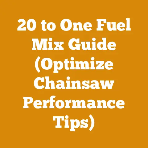 20 to One Fuel Mix Guide (Optimize Chainsaw Performance Tips)