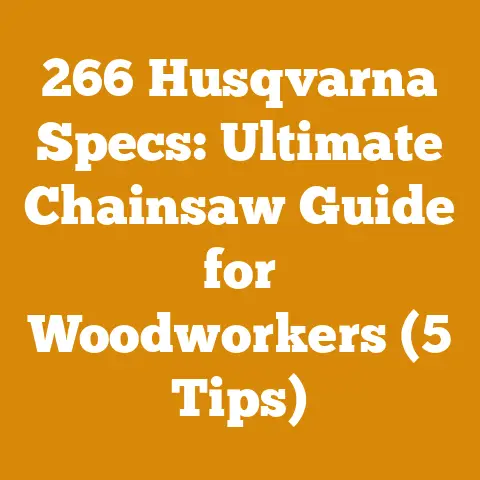 266 Husqvarna Specs: Ultimate Chainsaw Guide for Woodworkers (5 Tips)