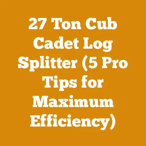 27 Ton Cub Cadet Log Splitter (5 Pro Tips for Maximum Efficiency)
