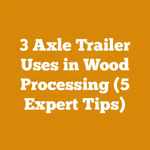 3 Axle Trailer Uses in Wood Processing (5 Expert Tips)