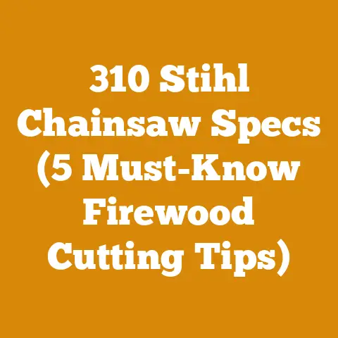 310 Stihl Chainsaw Specs (5 Must-Know Firewood Cutting Tips)