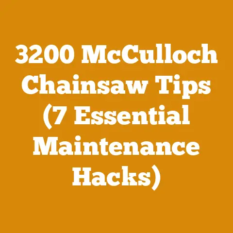 3200 McCulloch Chainsaw Tips (7 Essential Maintenance Hacks)