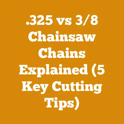 .325 vs 3/8 Chainsaw Chains Explained (5 Key Cutting Tips)