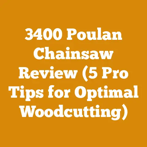 3400 Poulan Chainsaw Review (5 Pro Tips for Optimal Woodcutting)
