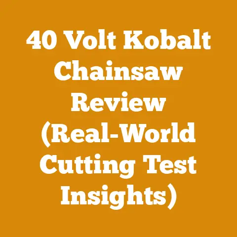 40 Volt Kobalt Chainsaw Review (Real-World Cutting Test Insights)