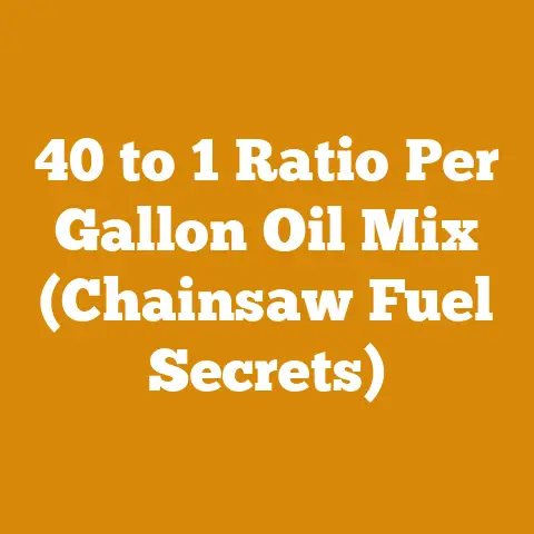 40 to 1 Ratio Per Gallon Oil Mix (Chainsaw Fuel Secrets)