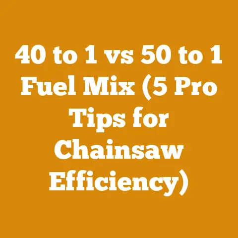 40 to 1 vs 50 to 1 Fuel Mix (5 Pro Tips for Chainsaw Efficiency)