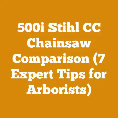 500i Stihl CC Chainsaw Comparison (7 Expert Tips for Arborists)