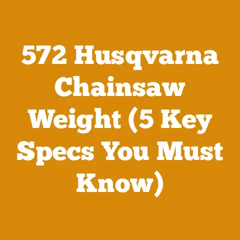 572 Husqvarna Chainsaw Weight (5 Key Specs You Must Know)