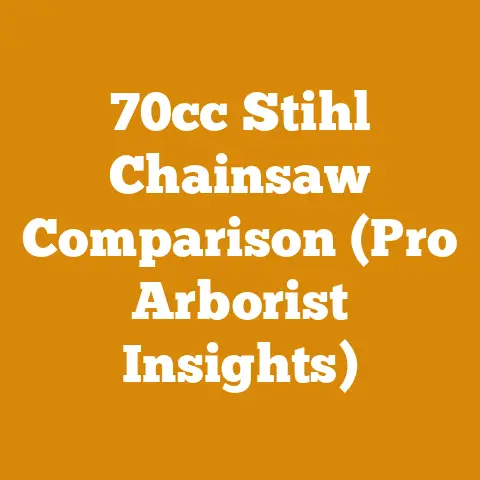 70cc Stihl Chainsaw Comparison (Pro Arborist Insights)