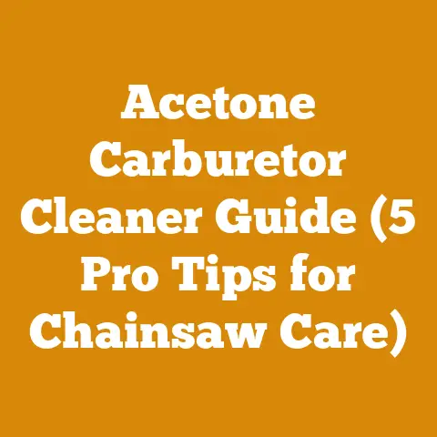 Acetone Carburetor Cleaner Guide (5 Pro Tips for Chainsaw Care)