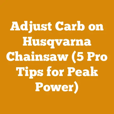Adjust Carb on Husqvarna Chainsaw (5 Pro Tips for Peak Power)