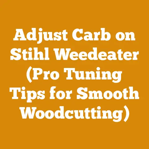 Adjust Carb on Stihl Weedeater (Pro Tuning Tips for Smooth Woodcutting)