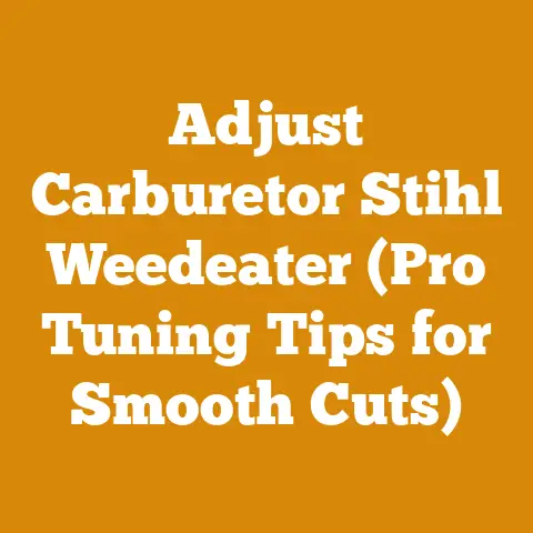 Adjust Carburetor Stihl Weedeater (Pro Tuning Tips for Smooth Cuts)