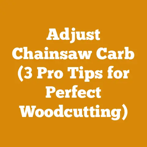 Adjust Chainsaw Carb (3 Pro Tips for Perfect Woodcutting)