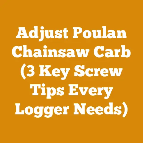 Adjust Poulan Chainsaw Carb (3 Key Screw Tips Every Logger Needs)