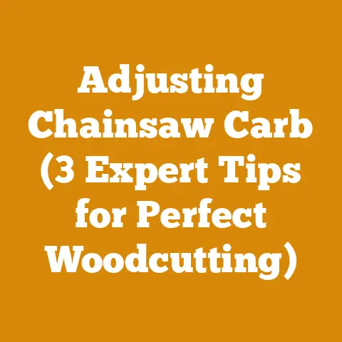 Adjusting Chainsaw Carb (3 Expert Tips for Perfect Woodcutting)