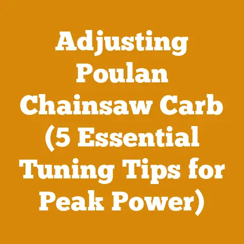 Adjusting Poulan Chainsaw Carb (5 Essential Tuning Tips for Peak Power)