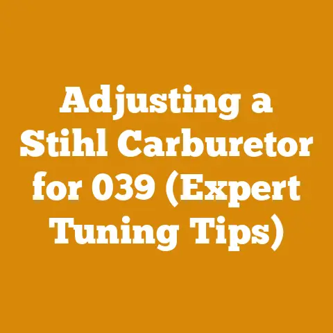 Adjusting a Stihl Carburetor for 039 (Expert Tuning Tips)