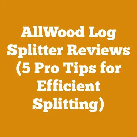 AllWood Log Splitter Reviews (5 Pro Tips for Efficient Splitting)