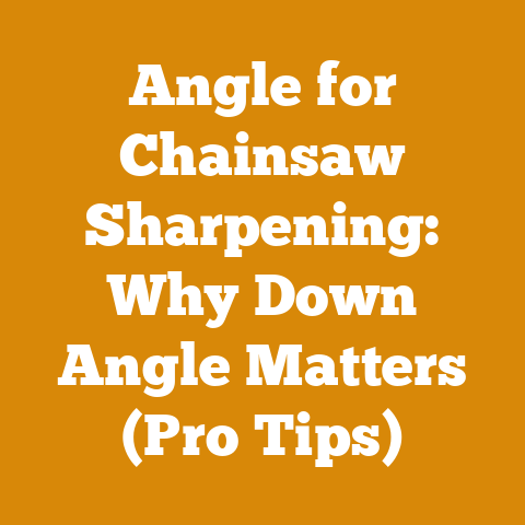 Angle for Chainsaw Sharpening: Why Down Angle Matters (Pro Tips)