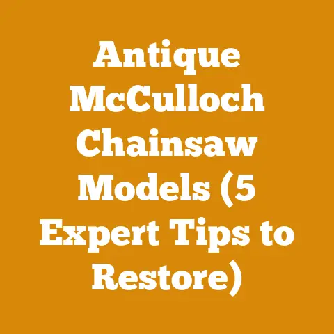 Antique McCulloch Chainsaw Models (5 Expert Tips to Restore)