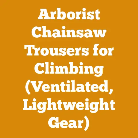 Arborist Chainsaw Trousers for Climbing (Ventilated, Lightweight Gear)
