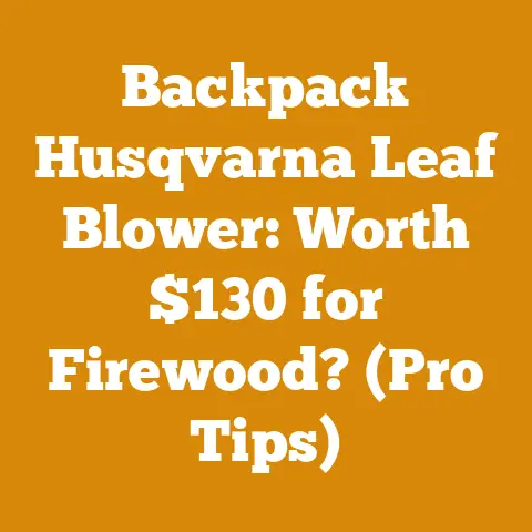 Backpack Husqvarna Leaf Blower: Worth $130 for Firewood? (Pro Tips)