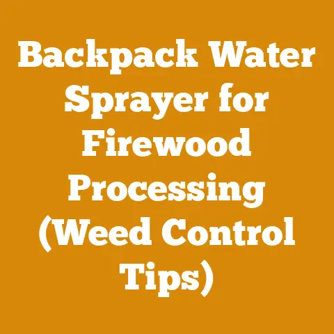 Backpack Water Sprayer for Firewood Processing (Weed Control Tips)