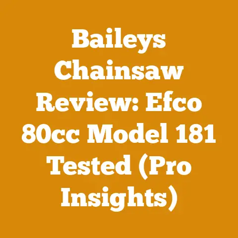 Baileys Chainsaw Review: Efco 80cc Model 181 Tested (Pro Insights)