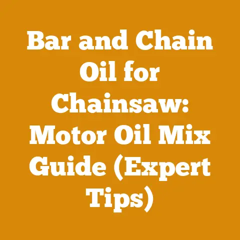 Bar and Chain Oil for Chainsaw: Motor Oil Mix Guide (Expert Tips)