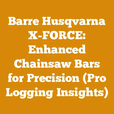 Barre Husqvarna X-FORCE: Enhanced Chainsaw Bars for Precision (Pro Logging Insights)