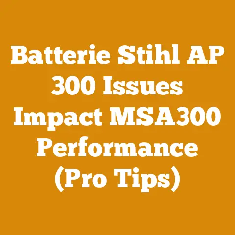 Batterie Stihl AP 300 Issues Impact MSA300 Performance (Pro Tips)