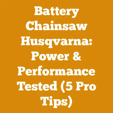 Battery Chainsaw Husqvarna: Power & Performance Tested (5 Pro Tips)